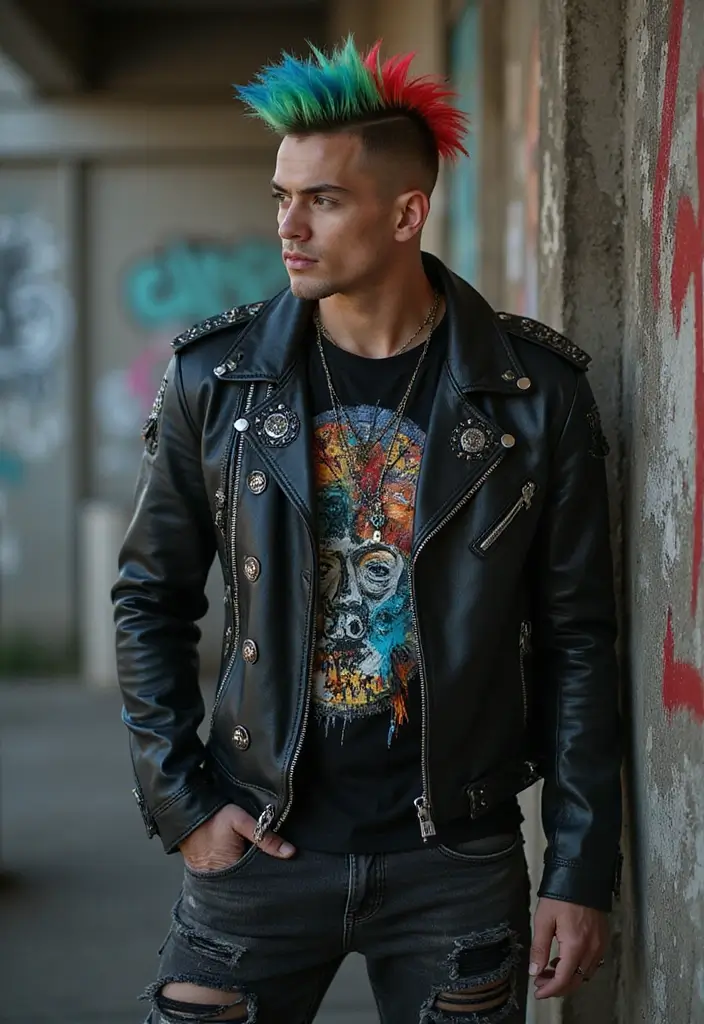 50 Modern Mullet Hairstyles for Men That Stand Out - 19. Punk Rock Mullet