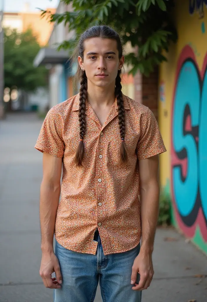 50 Modern Mullet Hairstyles for Men That Stand Out - 23. Mullet with Braids