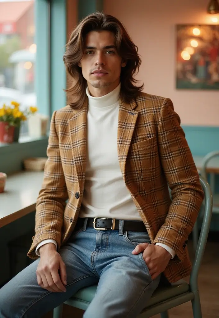 50 Modern Mullet Hairstyles for Men That Stand Out - 25. Vintage Inspired Mullet