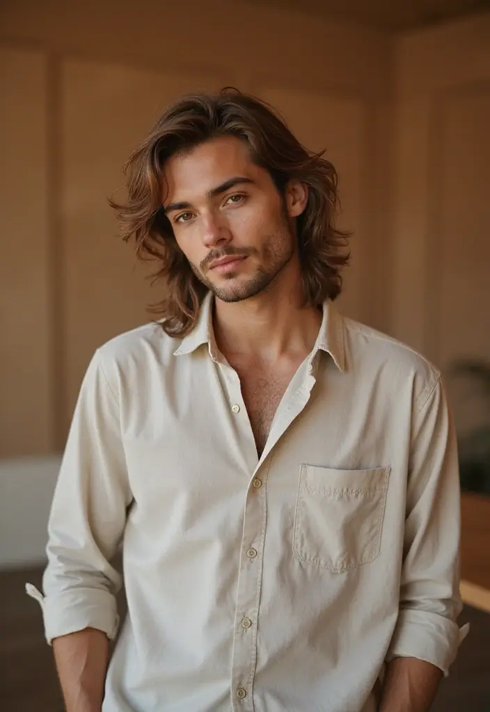 50 Modern Mullet Hairstyles for Men That Stand Out - 26. Natural Textured Mullet
