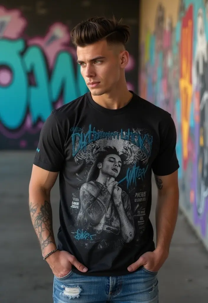 50 Modern Mullet Hairstyles for Men That Stand Out - 29. Mullet with a Hard Part