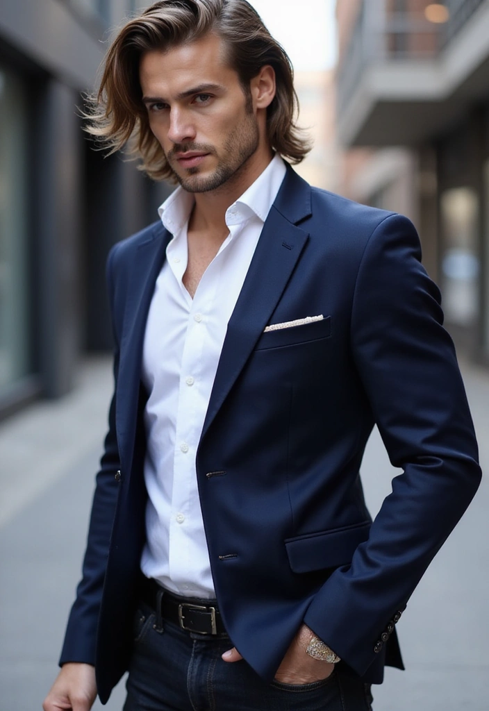 50 Modern Mullet Hairstyles for Men That Stand Out - 32. Side-Swept Mullet with Undercut