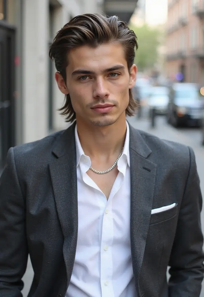 50 Modern Mullet Hairstyles for Men That Stand Out - 33. Mullet with Tapered Sides
