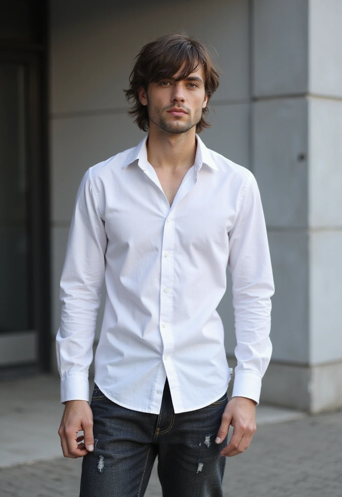 50 Modern Mullet Hairstyles for Men That Stand Out - 39. Mullet with a Center Part