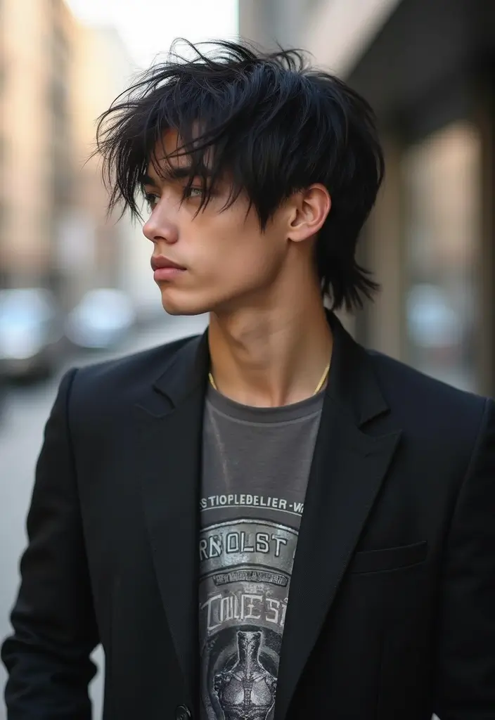 50 Modern Mullet Hairstyles for Men That Stand Out - 43. Mullet with Fringe and Undercut