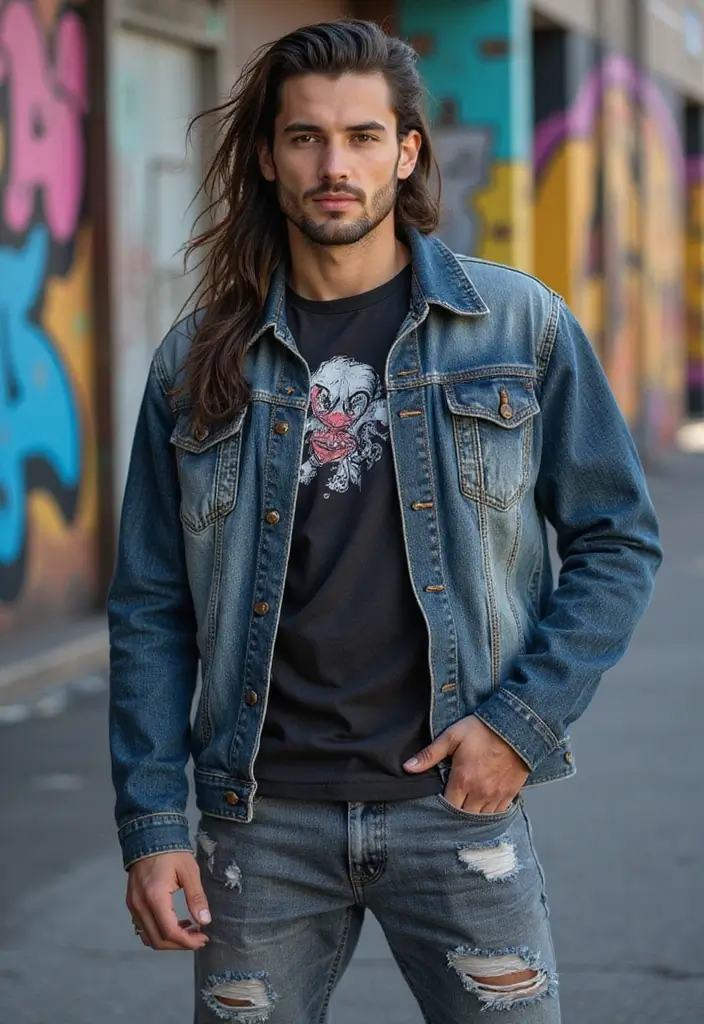 50 Modern Mullet Hairstyles for Men That Stand Out - 46. Mullet with a Long Tail