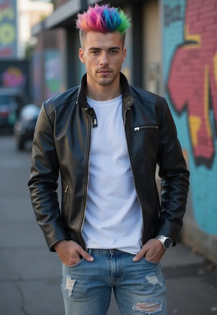 50 Modern Mullet Hairstyles for Men That Stand Out - 49. Mullet with Streaks