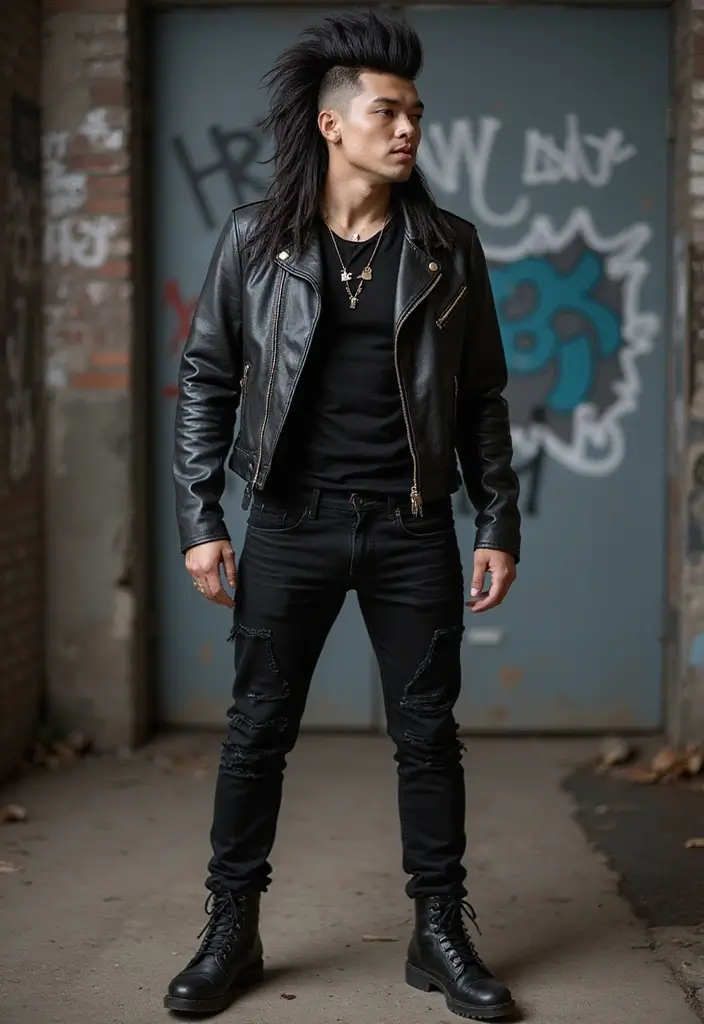 50 Modern Mullet Hairstyles for Men That Stand Out - 6. Mohawk Mullet Fusion