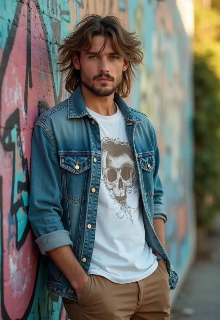 50 Modern Mullet Hairstyles for Men That Stand Out - 8. Shaggy Mullet
