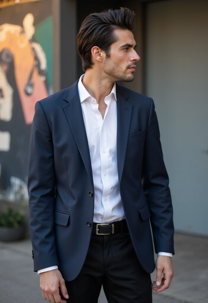 50 Mullet Hairstyles for Men with Straight Hair That Stand Out - 10. Mullet with Side Swept Bangs