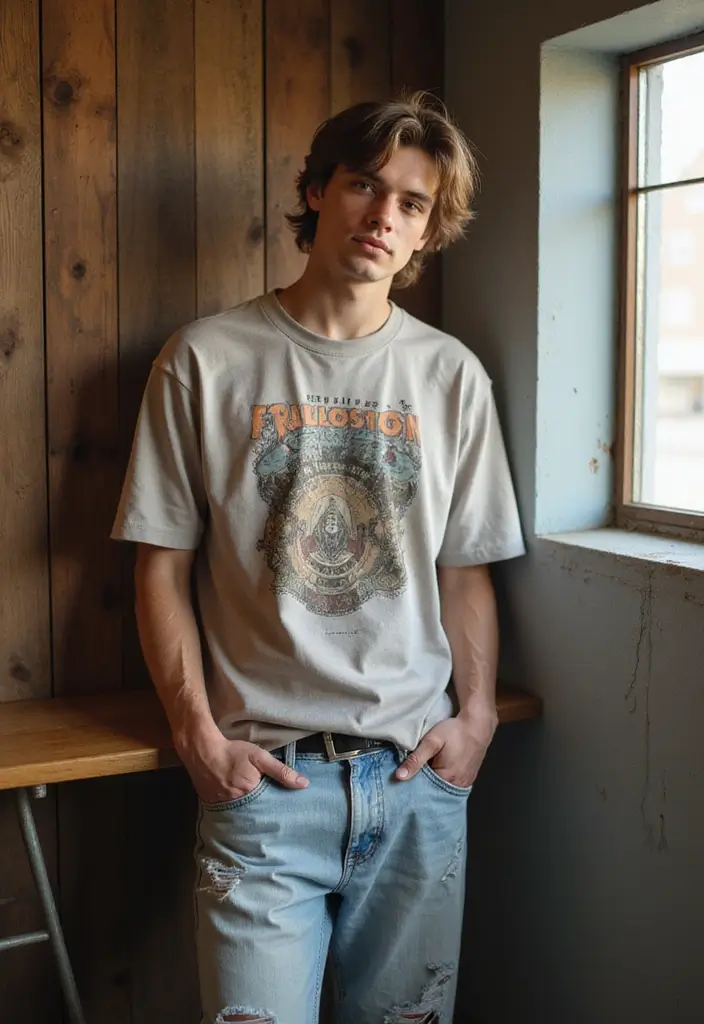 50 Mullet Hairstyles for Men with Straight Hair That Stand Out - 13. Messy Mullet