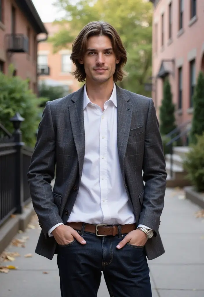 50 Mullet Hairstyles for Men with Straight Hair That Stand Out - 25. Classic Textured Mullet