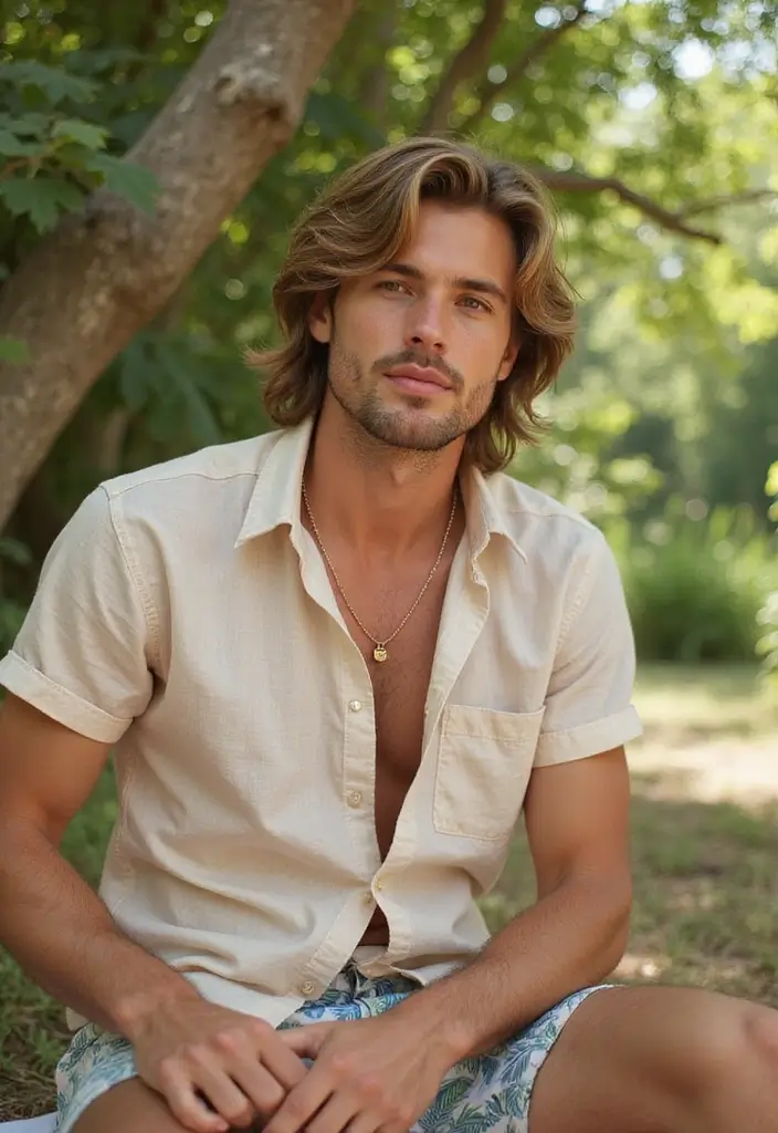50 Mullet Hairstyles for Men with Straight Hair That Stand Out - 30. Wavy Mullet