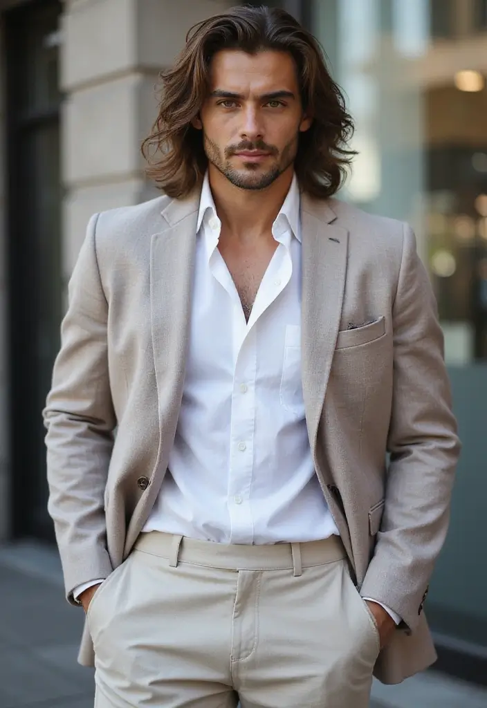 50 Mullet Hairstyles for Men with Straight Hair That Stand Out - 32. Mullet with Soft Layers