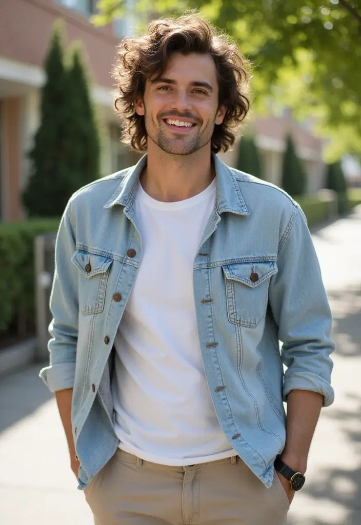 50 Mullet Hairstyles for Men with Straight Hair That Stand Out - 35. Mullet with Defined Curls