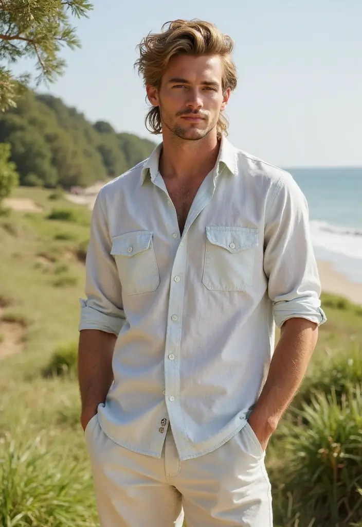 50 Mullet Hairstyles for Men with Straight Hair That Stand Out - 37. Mullet with Feathered Layers