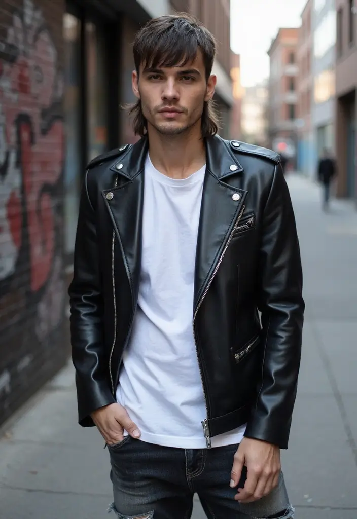 50 Mullet Hairstyles for Men with Straight Hair That Stand Out - 39. Mullet with Defined Ends