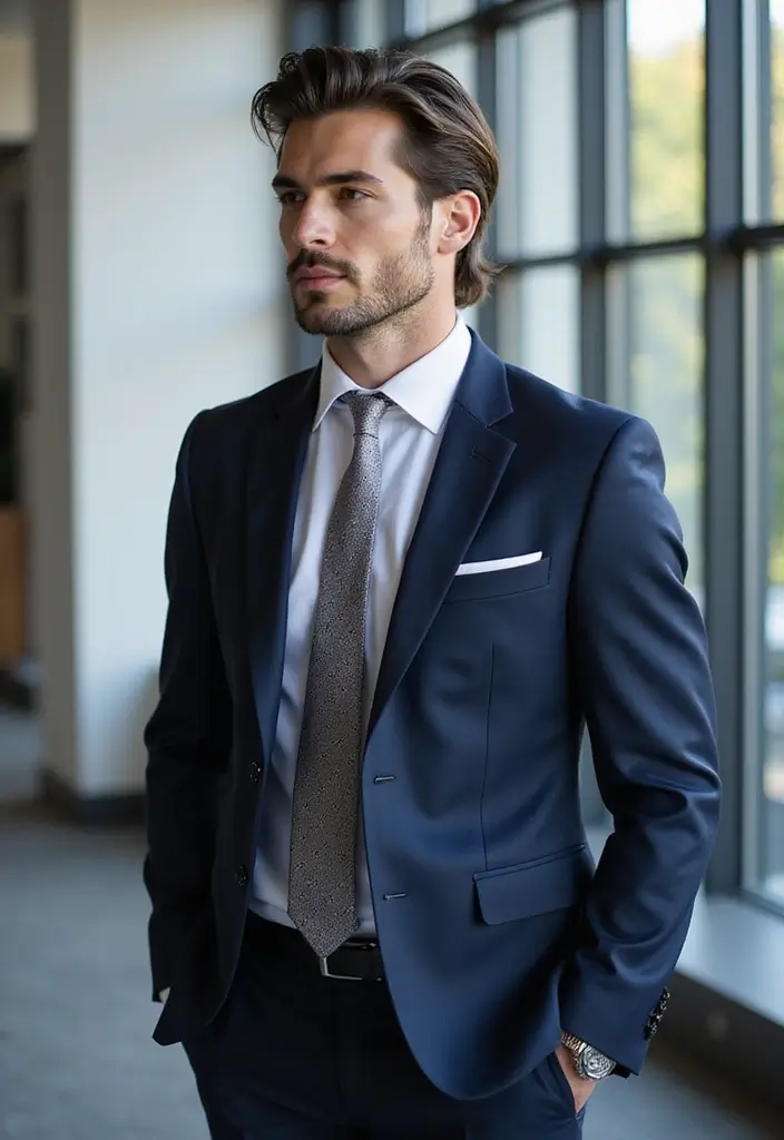 50 Mullet Hairstyles for Men with Straight Hair That Stand Out - 9. Business-Inspired Mullet