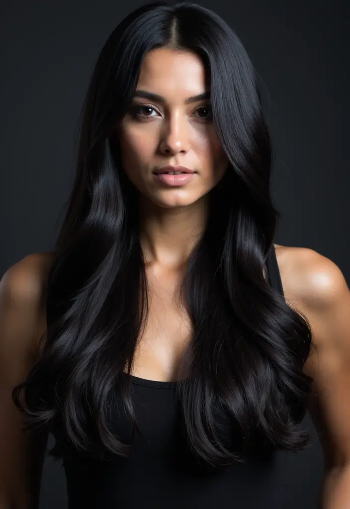 50 Natural Hair Color Ideas for a Fresh Everyday Look 16 50 Natural Hair Color Ideas for a Fresh Everyday Look - 16. Natural Jet Black