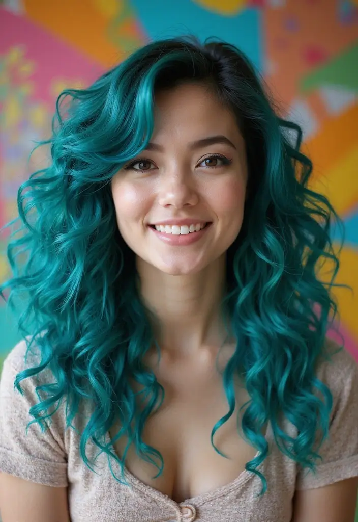 50 Natural Hair Color Ideas for a Fresh Everyday Look 25 50 Natural Hair Color Ideas for a Fresh Everyday Look - 24. Authentic Teal