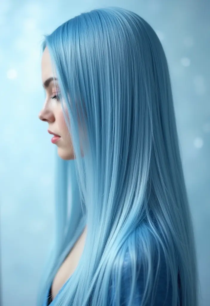 50 Natural Hair Color Ideas for a Fresh Everyday Look 27 50 Natural Hair Color Ideas for a Fresh Everyday Look - 26. Icy Blue