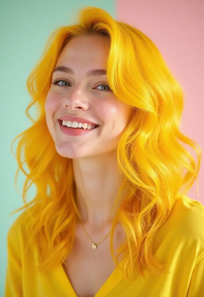 50 Natural Hair Color Ideas for a Fresh Everyday Look 35 50 Natural Hair Color Ideas for a Fresh Everyday Look - 34. Vibrant Canary Yellow