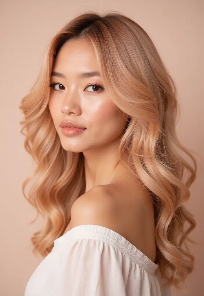 50 Natural Hair Color Ideas for a Fresh Everyday Look 36 50 Natural Hair Color Ideas for a Fresh Everyday Look - 35. Soft Peach