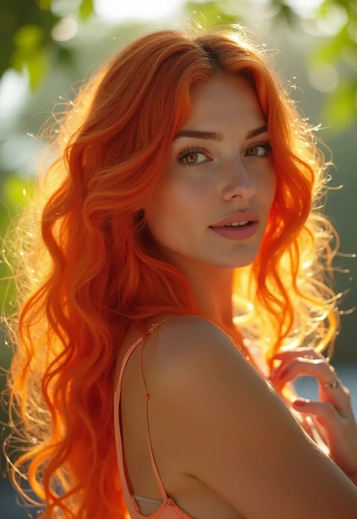 50 Natural Hair Color Ideas for a Fresh Everyday Look 46 50 Natural Hair Color Ideas for a Fresh Everyday Look - 45. Natural Sunburst Orange