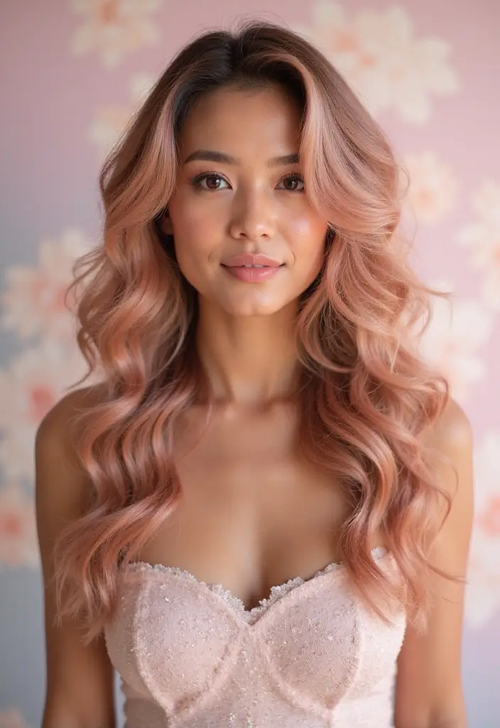 50 Natural Hair Color Ideas for a Fresh Everyday Look 6 50 Natural Hair Color Ideas for a Fresh Everyday Look - 6. Soft Rose Gold