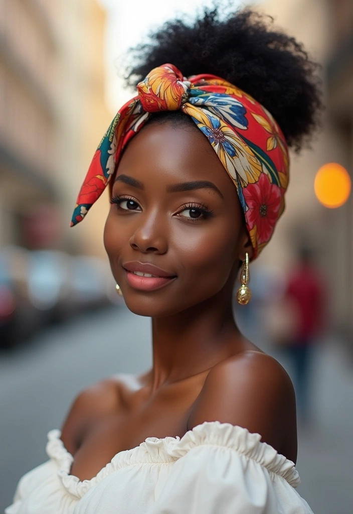 50 Packing Gel Hairstyles with Attachment That Turn Heads 12 50 Packing Gel Hairstyles with Attachment That Turn Heads - 12. High Puff with Scarf