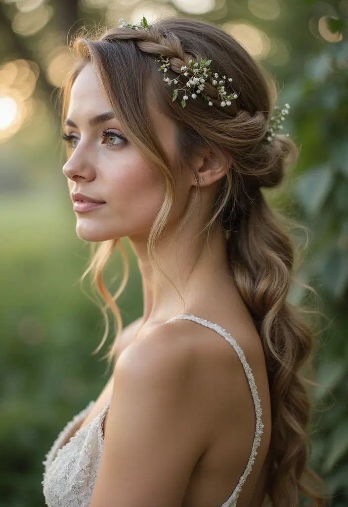 50 Packing Gel Hairstyles with Attachment That Turn Heads 21 50 Packing Gel Hairstyles with Attachment That Turn Heads - 21. Waterfall Braid with Leaves