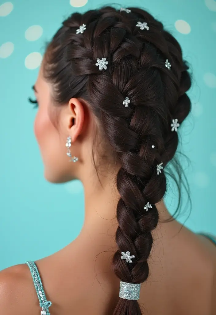 50 Packing Gel Hairstyles with Attachment That Turn Heads 27 50 Packing Gel Hairstyles with Attachment That Turn Heads - 27. Layered Braids with Glitter