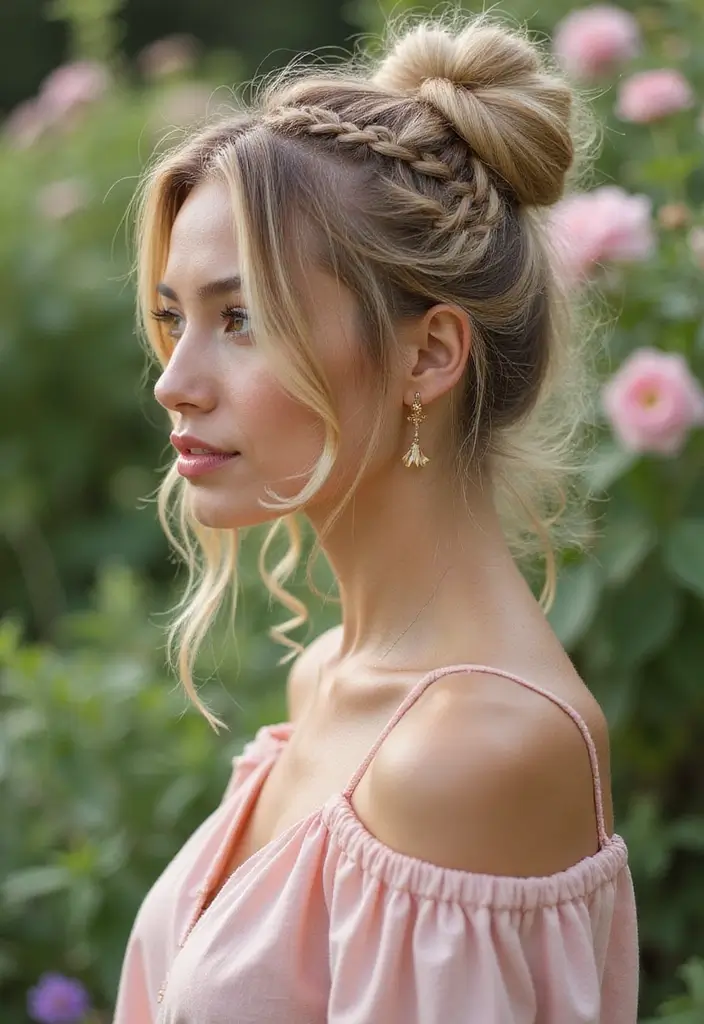 50 Packing Gel Hairstyles with Attachment That Turn Heads 31 50 Packing Gel Hairstyles with Attachment That Turn Heads - 31. Messy Bun with Braided Accents