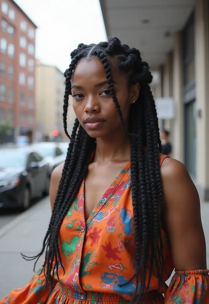 50 Packing Gel Hairstyles with Attachment That Turn Heads 32 50 Packing Gel Hairstyles with Attachment That Turn Heads - 32. Geometric Braids with Textured Ends