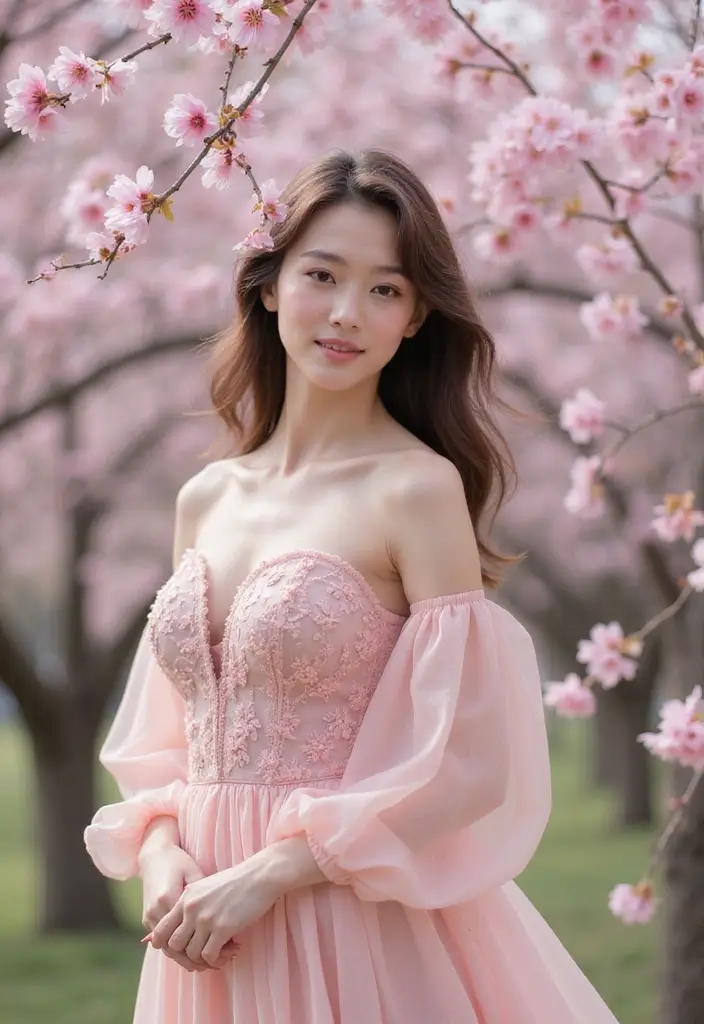 50 Pink Hair Color Ideas That Make a Bold Statement - 12. Shimmering Cherry Blossom