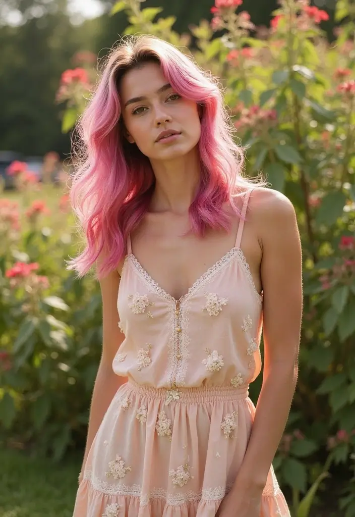 50 Pink Hair Color Ideas That Make a Bold Statement - 26. Pink Dip Dye