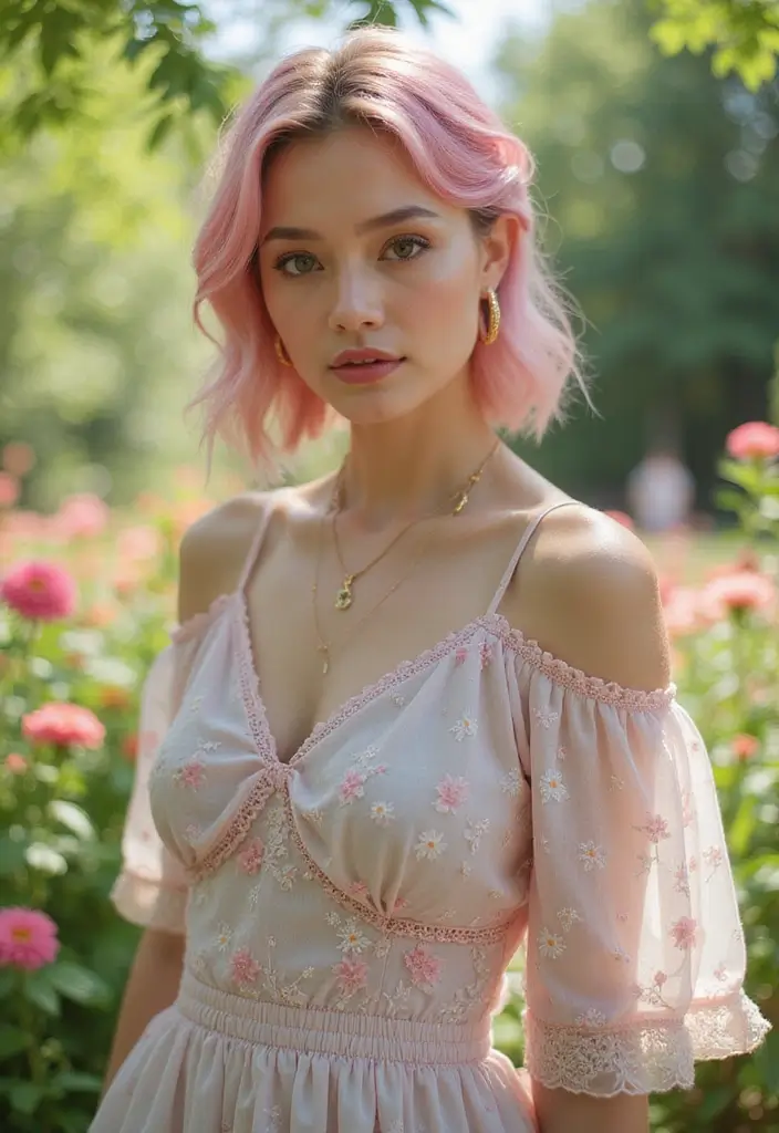 50 Pink Hair Color Ideas That Make a Bold Statement - 31. Pink Half-Up, Half-Down