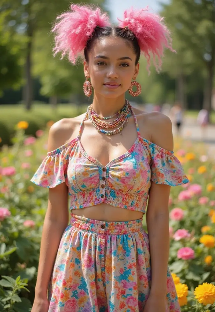 50 Pink Hair Color Ideas That Make a Bold Statement - 36. Pink Bubble Braids