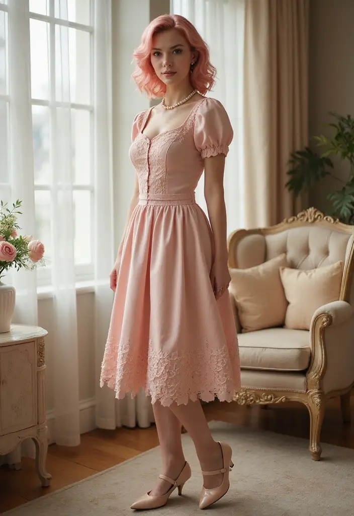 50 Pink Hair Color Ideas That Make a Bold Statement - 39. Pink Retro Waves