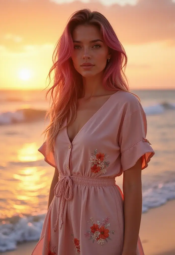 50 Pink Hair Color Ideas That Make a Bold Statement - 4. Sunset Ombre
