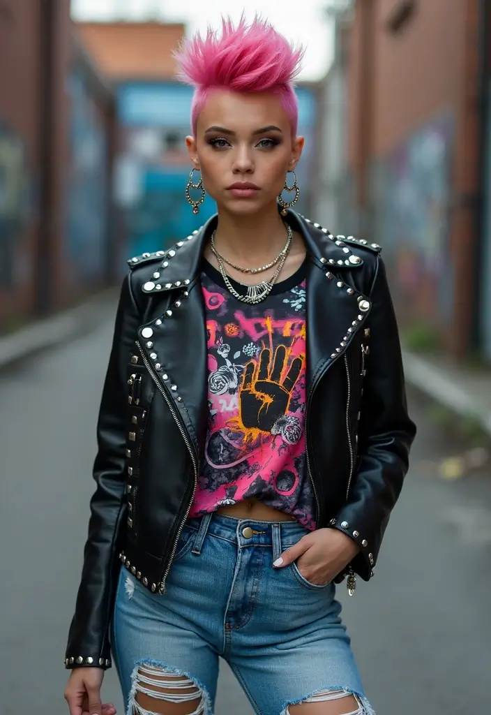 50 Pink Hair Color Ideas That Make a Bold Statement - 43. Pink Faux Hawk
