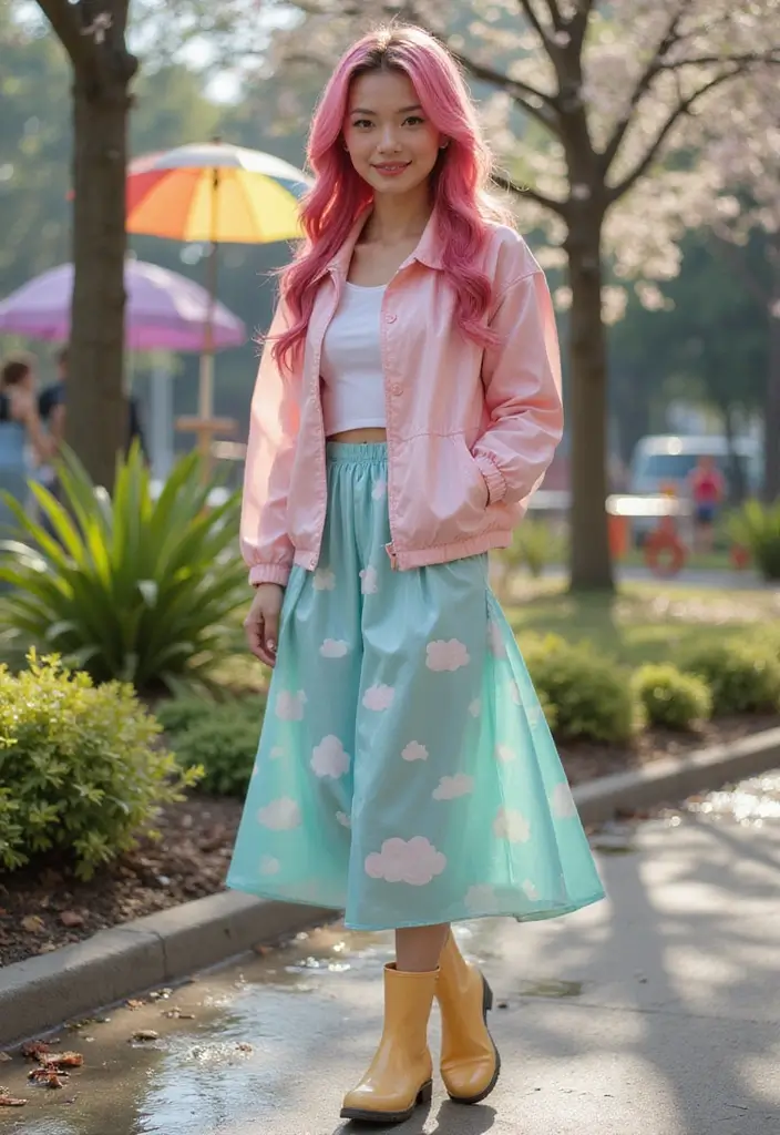 50 Pink Hair Color Ideas That Make a Bold Statement - 48. Pink Rain