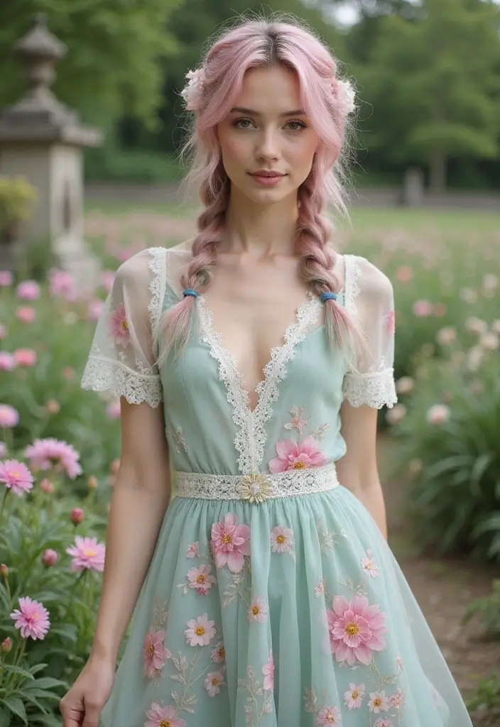 50 Pink Hair Color Ideas That Make a Bold Statement - 6. Pastel Pink Peacock