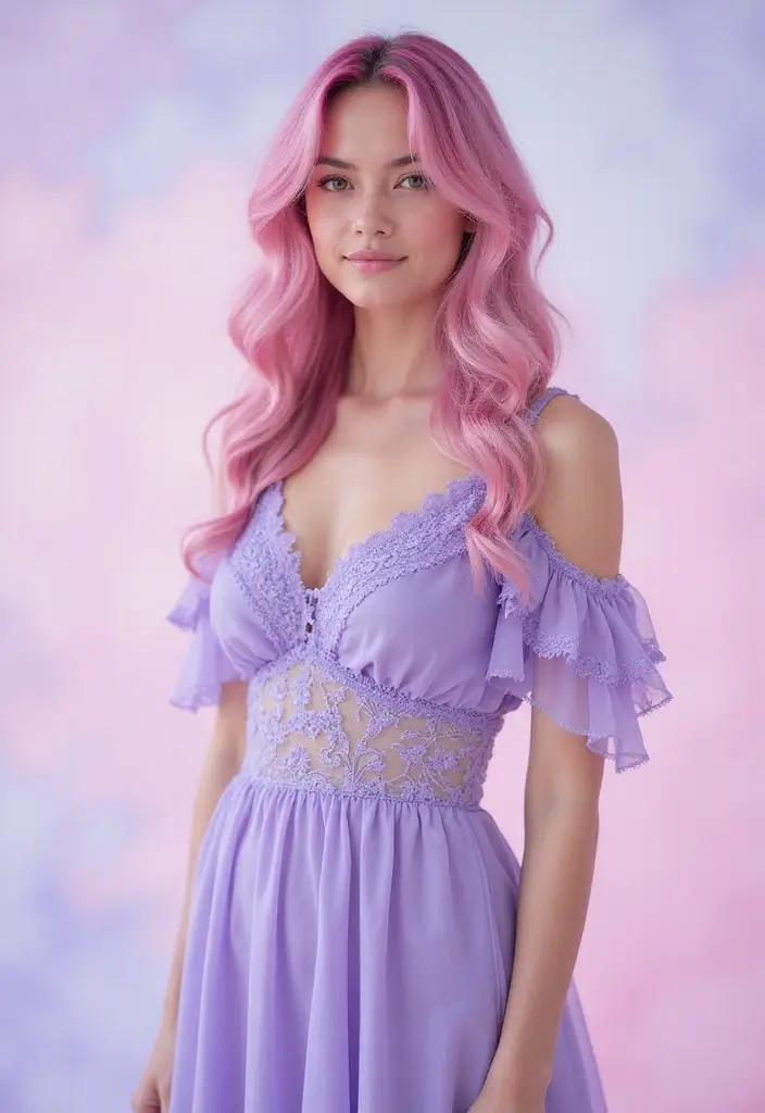 50 Pink Hair Color Ideas That Make a Bold Statement - 8. Pink and Lavender Fusion