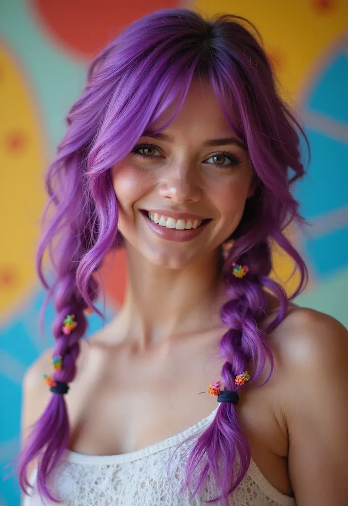 50 Purple Hair Color Ideas That Look Creative and Fun - 14. Raspberry Purple