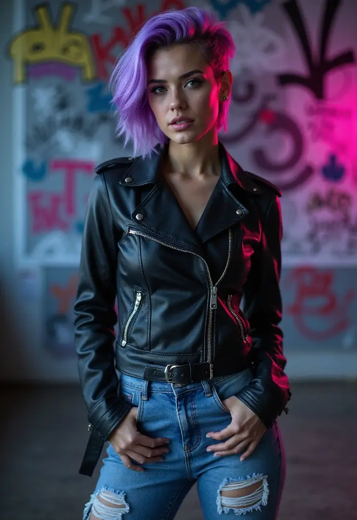50 Purple Hair Color Ideas That Look Creative and Fun - 16. Neon Purple
