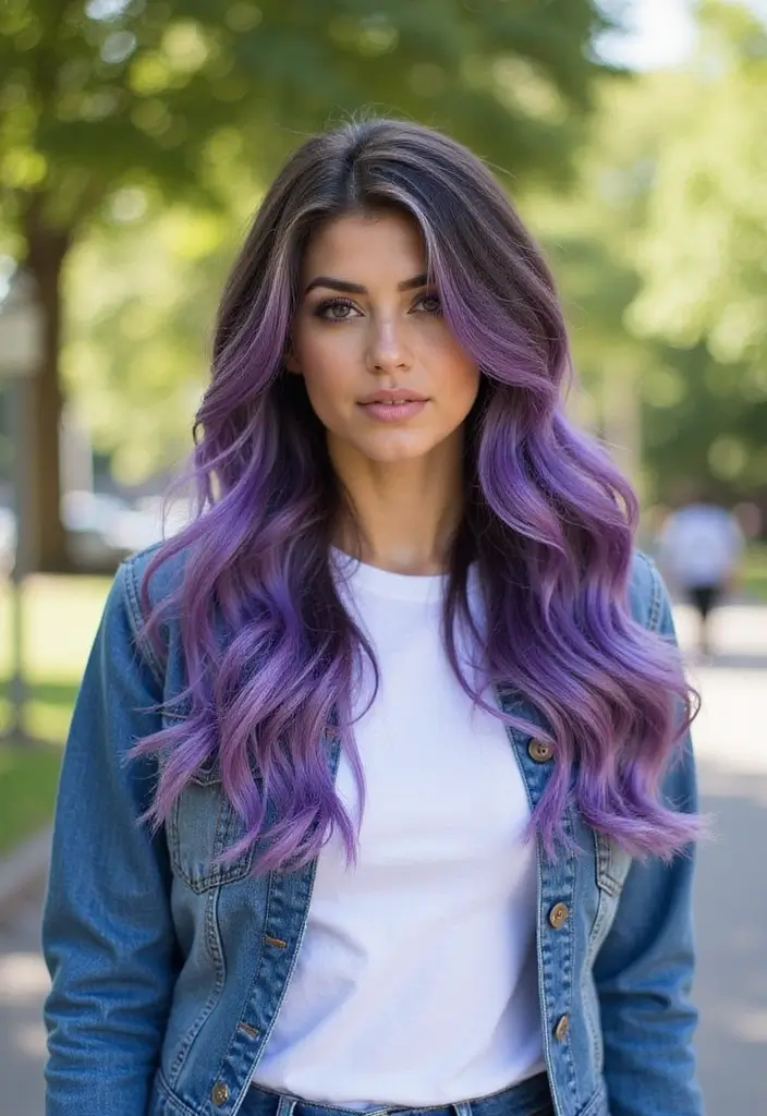 50 Purple Hair Color Ideas That Look Creative and Fun - 19. Purple Frosted Tips