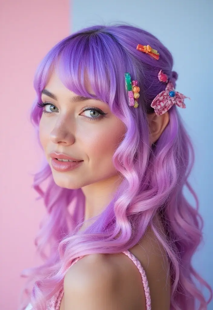 50 Purple Hair Color Ideas That Look Creative and Fun - 22. Purple and Pink Fusion