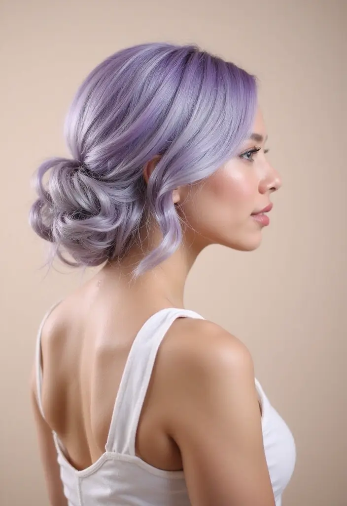 50 Purple Hair Color Ideas That Look Creative and Fun - 24. Lilac with Silver Underlay