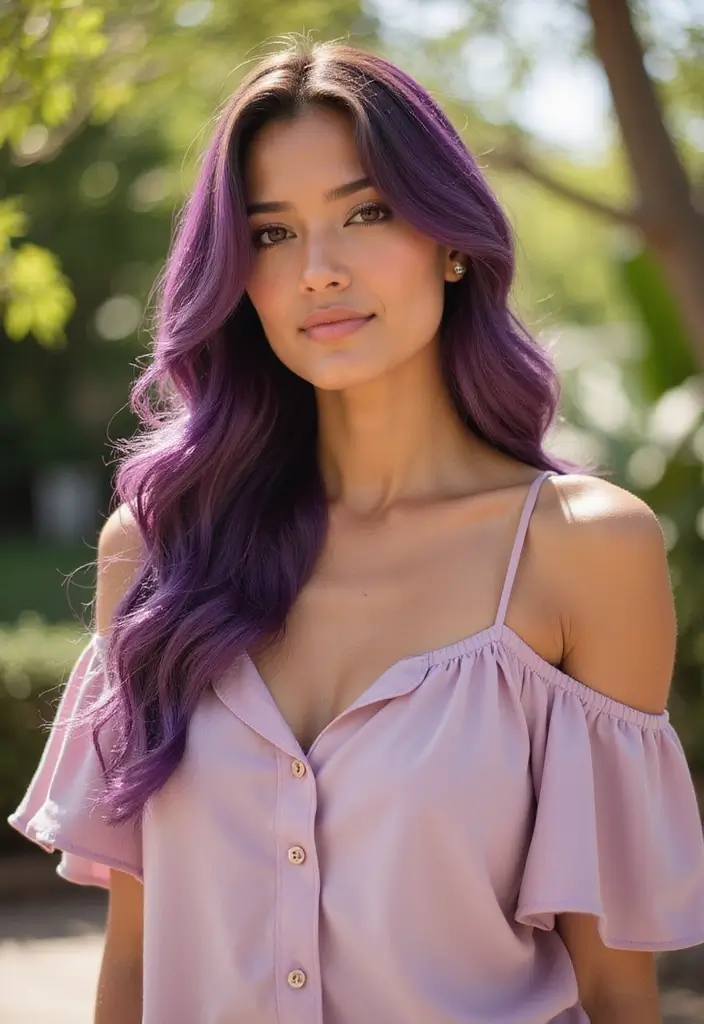 50 Purple Hair Color Ideas That Look Creative and Fun - 6. Purple Balayage